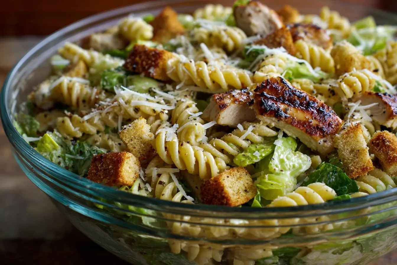 The Best Easy Chicken Caesar Pasta Salad for Busy Weeknights